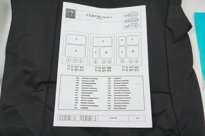 Pièce d'origine Housses de sièges pour Renault Clio III 7711427468