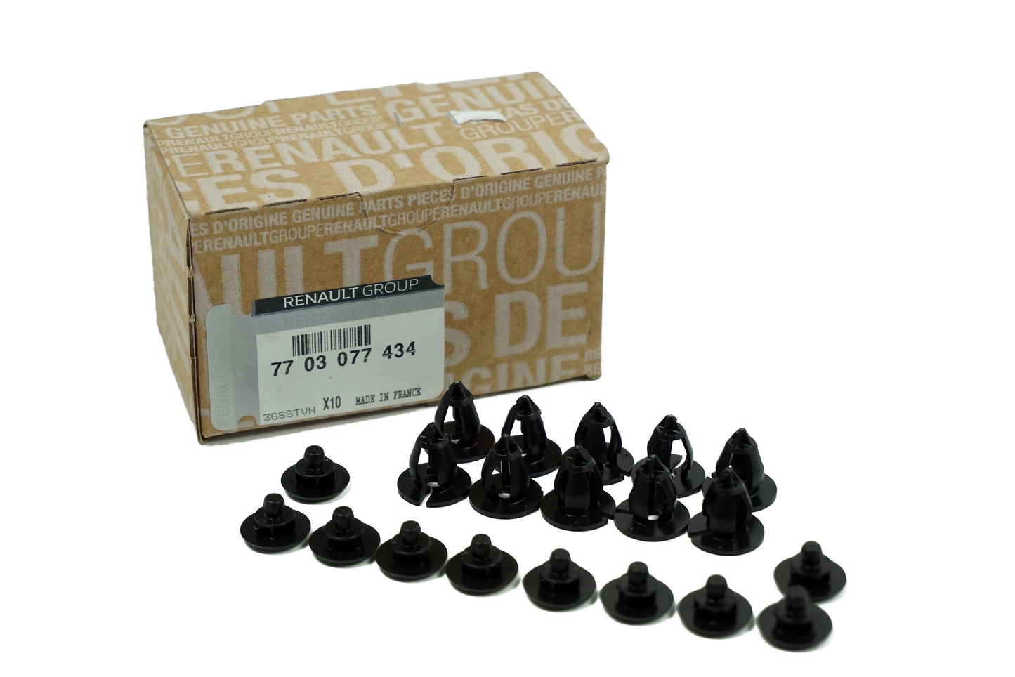 Pièce d'origine Kit de montage de clips de garniture pour Renault 7703077434