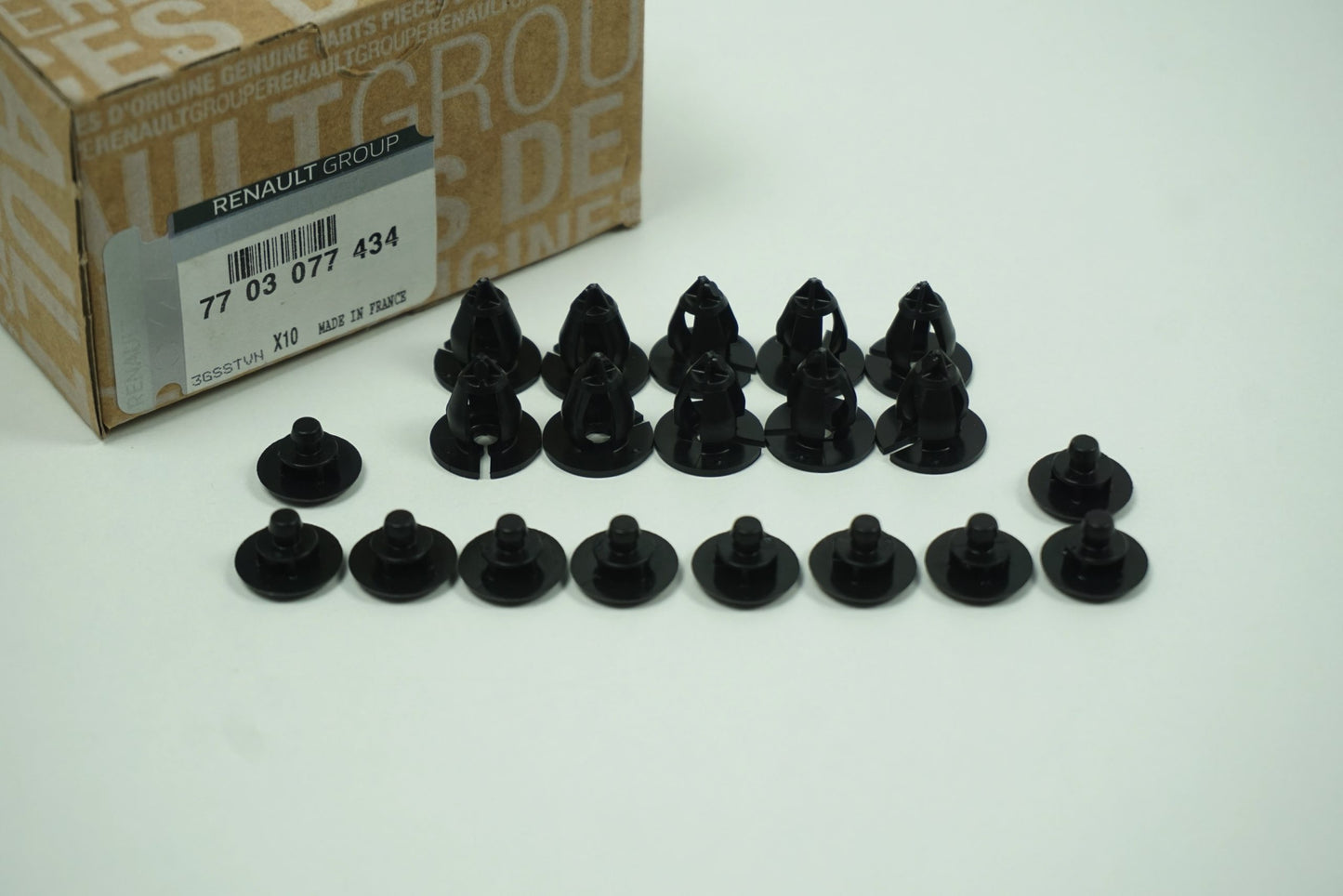 Pièce d'origine Kit de montage de clips de garniture pour Renault 7703077434