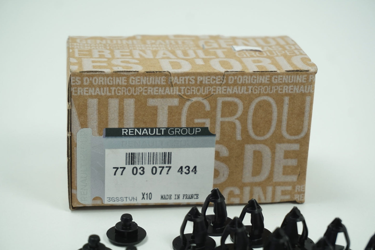 Pièce d'origine Kit de montage de clips de garniture pour Renault 7703077434