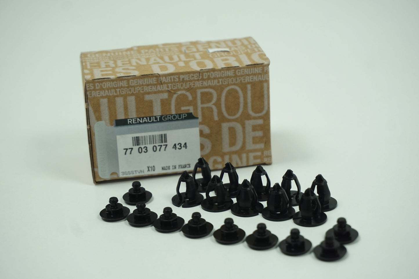 Pièce d'origine Kit de montage de clips de garniture pour Renault 7703077434