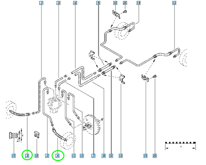 Pièce d'origine Flexible de frein pour Renault Laguna III 462100014R