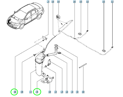 Pièce d'origine Vis pour Renault Fluence Mégane 7703002809