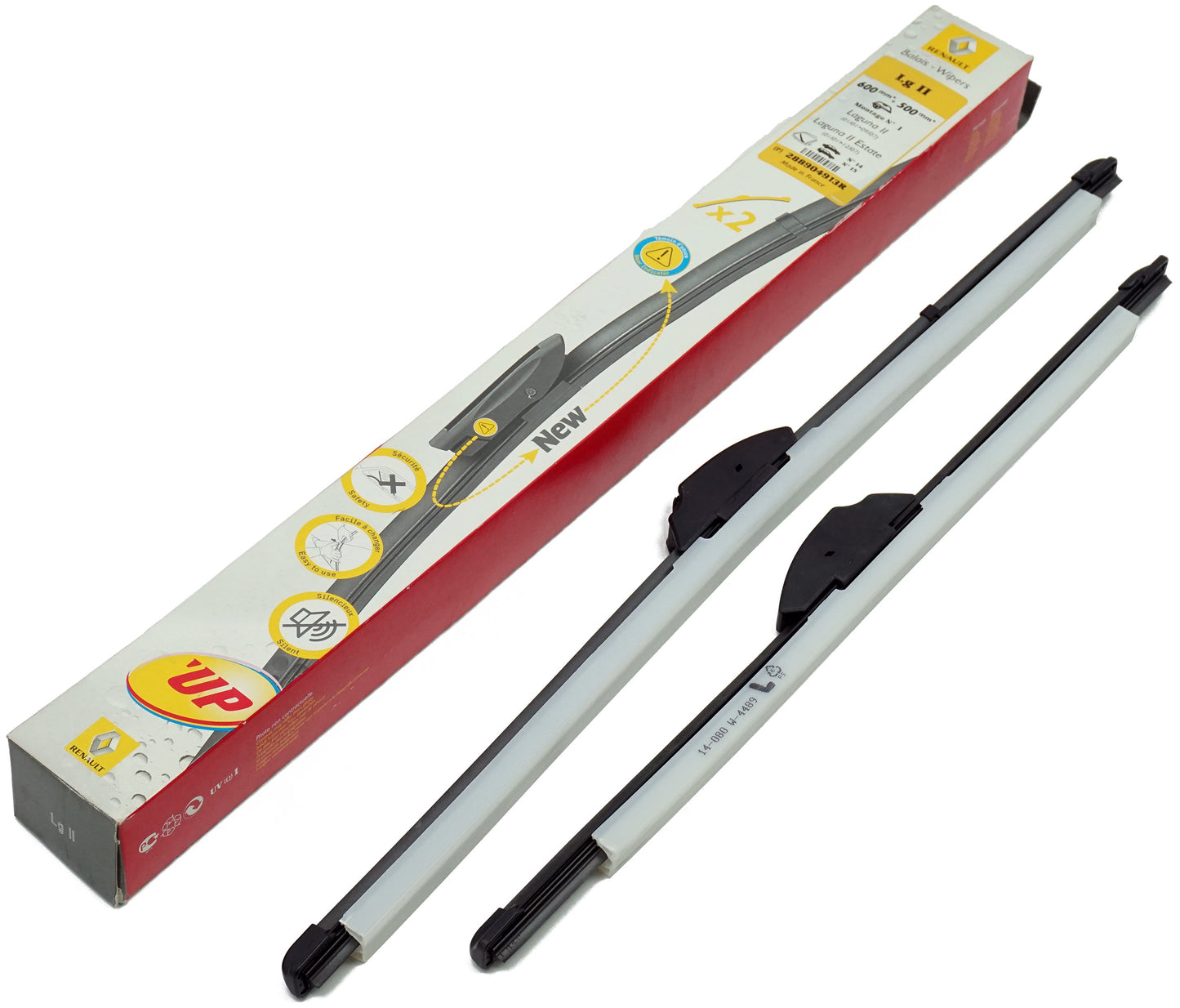Pièce d'origine Balais d'essuie-glace avant pour Renault Laguna II 288904913R