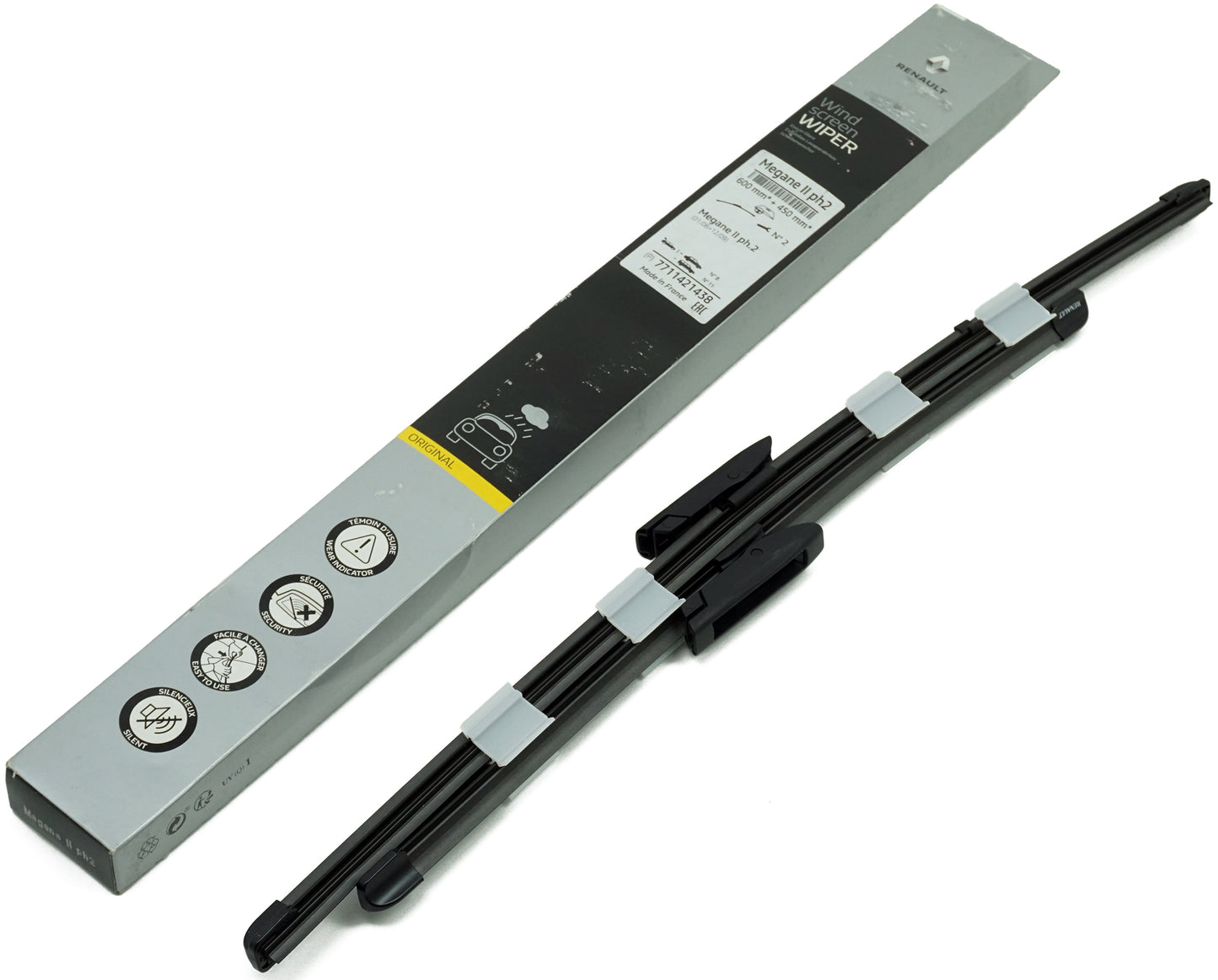 Pièce d'origine Balais d'essuie-glace avant pour Renault Mégane II 7711421438