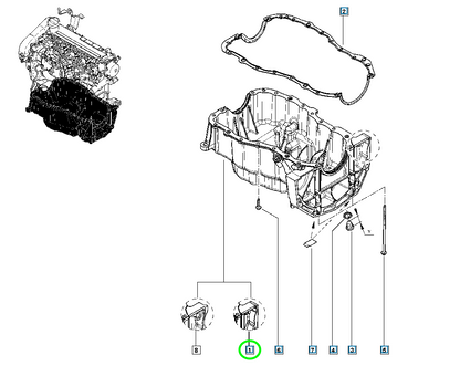 Pièce d'origine Carter d'huile pour Renault Mégane Clio Scénic 8200381856