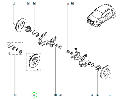 Pièce d'origine Disques de frein avant pour Renault Clio IV 402067615R