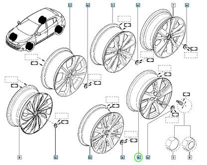 Pièce d'origine Jante 17 pouces pour Renault Mégane III 403006435R