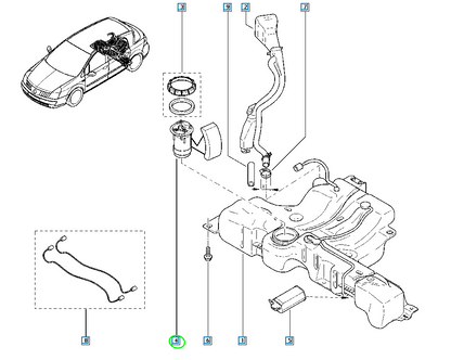 Pièce d'origine Pompe à carburant pour Renault Vel Satis 2.0 16V 8200683180