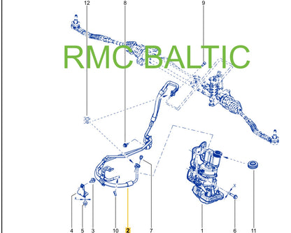 Pièce d'origine Conduite de direction assistée pour Renault Master III Opel Movano B Nissan NV400 497120387R