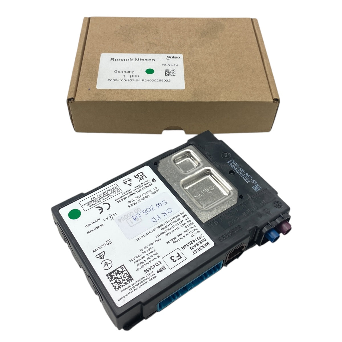 Module de commande TCU radio neuf d'origine Renault Nissan 2591A2584R