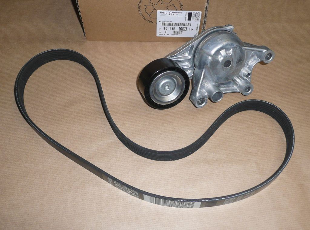 Tendeur de courroie d’accessoires d’origine PSA — Citroën / Peugeot 1.6BLUEHDI W1 kit.6PK962 — 1611503880 — photographie de la pièce