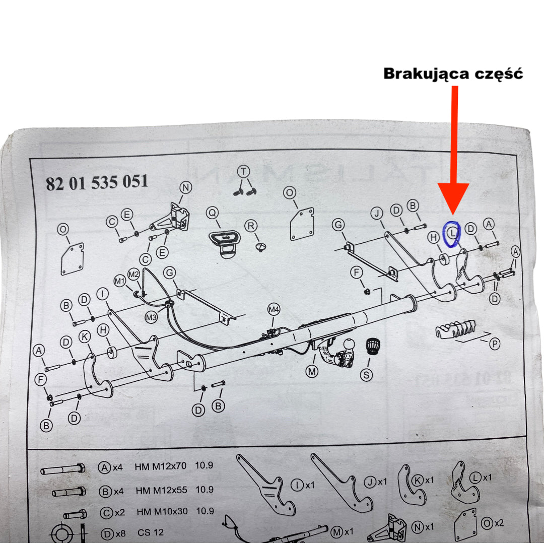 Pièce d'origine Attelage pour Renault Talisman Berline 8201535051