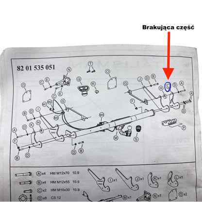 Pièce d'origine Attelage pour Renault Talisman Berline 8201535051