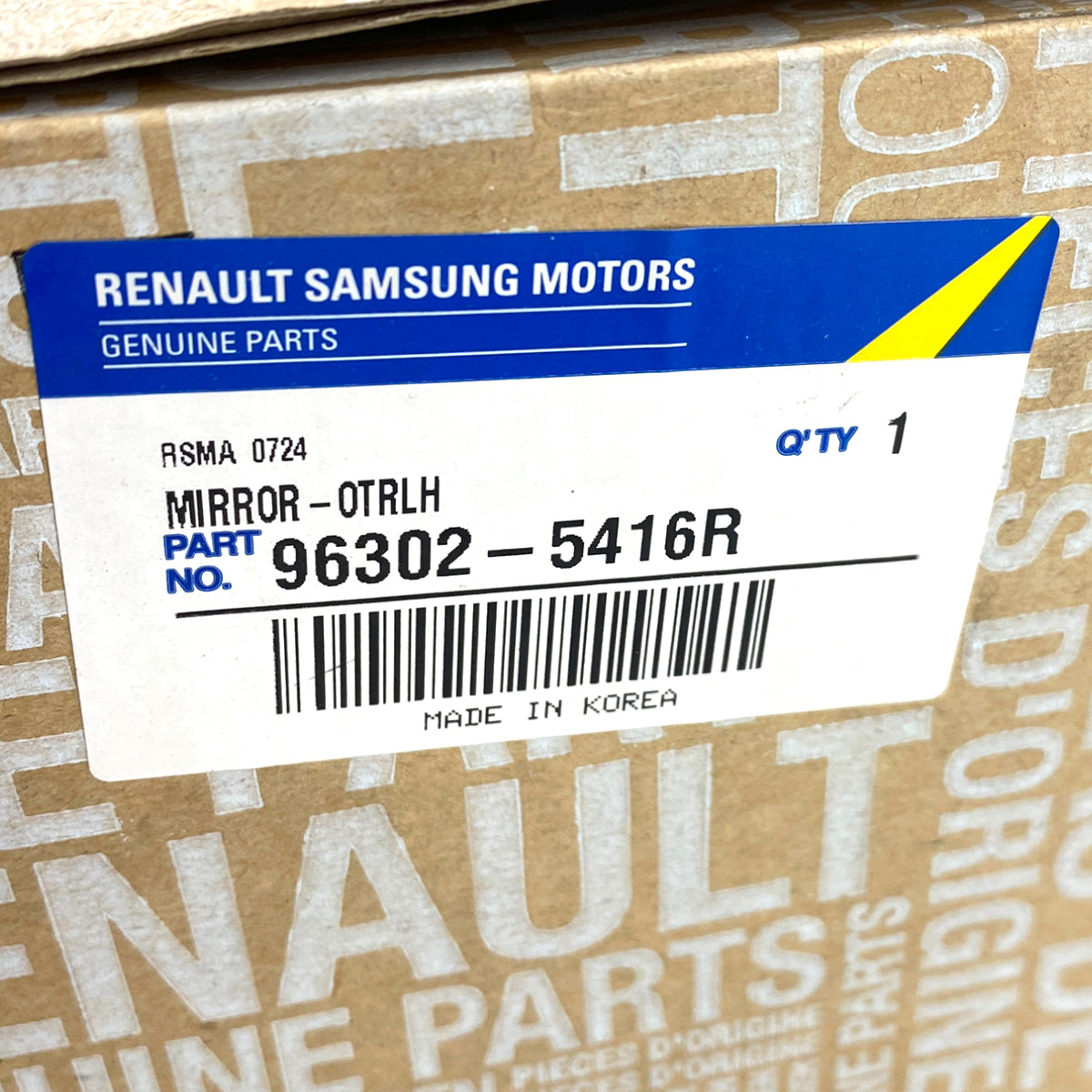 Pièce d'origine Rétroviseur extérieur gauche 7 broches pour Renault Koleos I 963025416R
