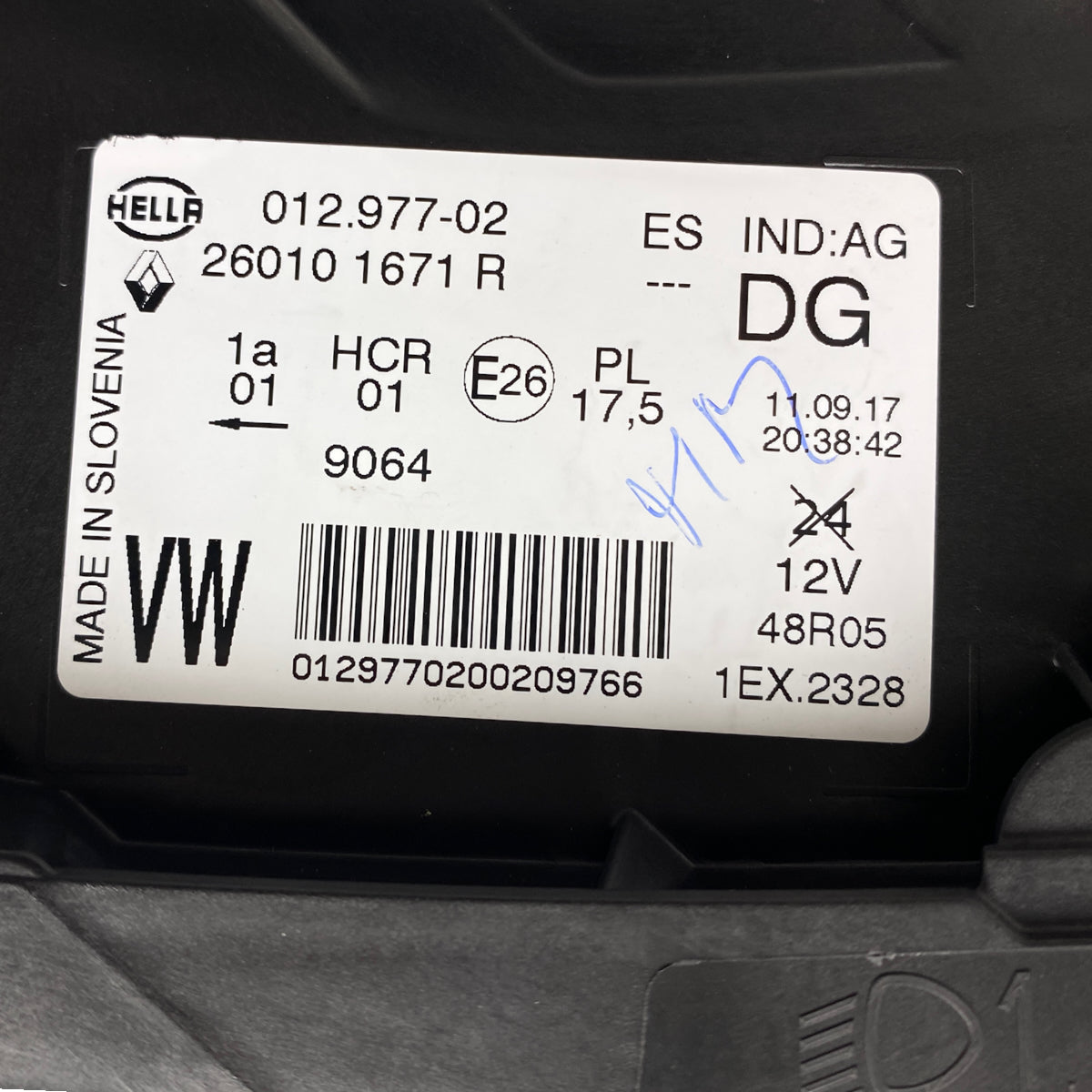 Pièce d'origine Phare avant droit pour Renault Captur I phase 2 260101671R