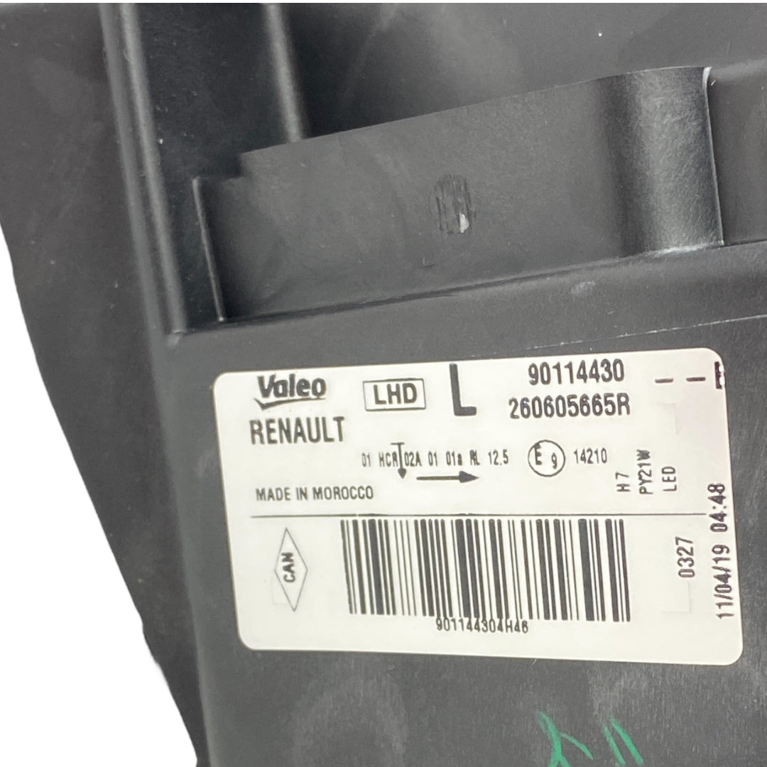 Pièce d'origine Phare gauche pour Dacia Sandero II 260605665R