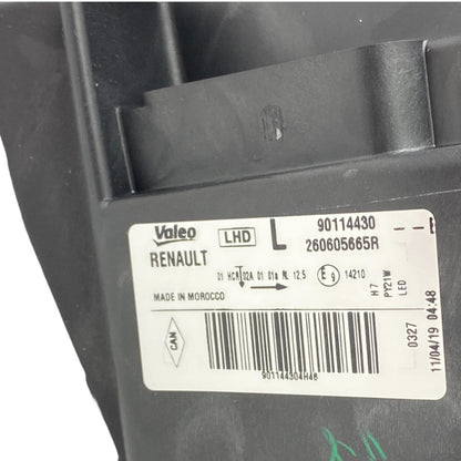 Pièce d'origine Phare gauche pour Dacia Sandero II 260605665R