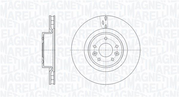 Dessin technique du fabricant — Disque de frein — Magneti Marelli 361302040676
