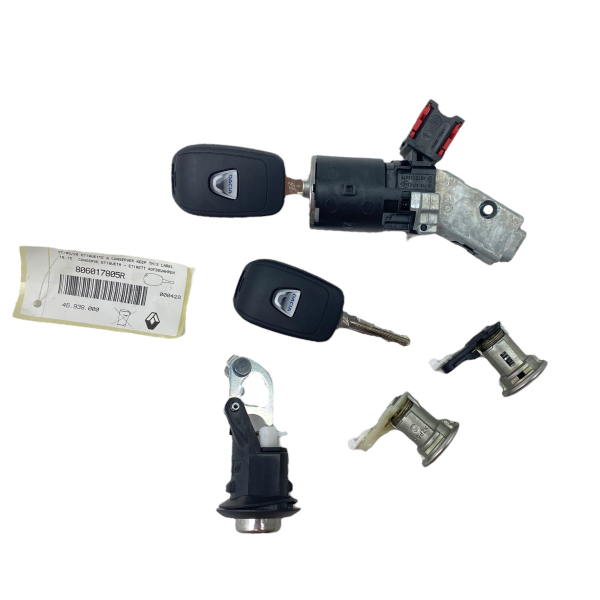 Pièce d'origine Kit de serrures avec neiman pour Dacia 806017805R
