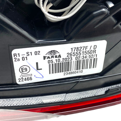 Pièce d'origine Feu arrière gauche pour Renault Clio V 265551550R