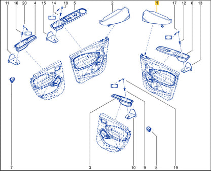 Pièce d'origine Cache de fixation de rétroviseur droit pour Renault Zoe X10 802924259R