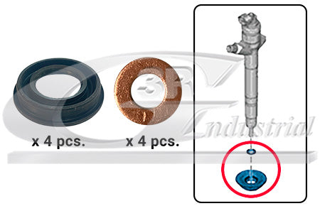 Kit de joints pour quatre injecteurs — 8 éléments — 3RG 86252
