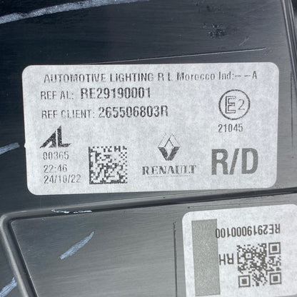 Pièce d'origine Feu arrière droit pour Renault Austral Espace VI 265506803R