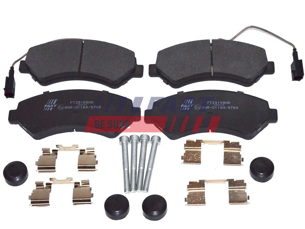 PLAQUETTES DE FREIN FIAT DUCATO 06> AVANT 2-CAPTEURS 17Q HEAVY 11> SPRING 74MM.