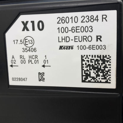 Pièce d'origine Phare réflecteur avant pour Renault Zoe Z.E depuis 2019 260102384R