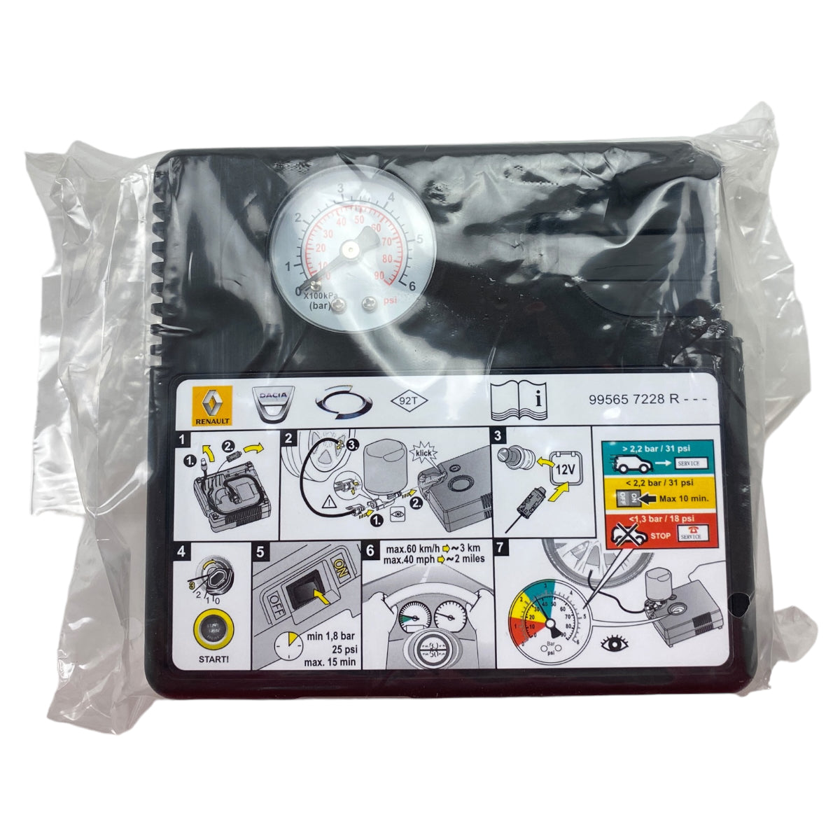 Pièce d'origine Kit de réparation de pneu pour Renault Express Van 997903537R