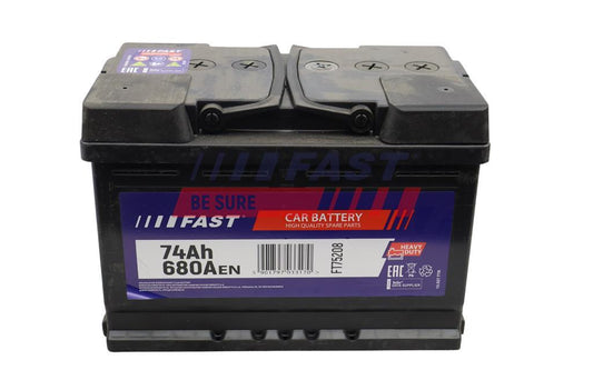 BATTERIE - 74AH 680A 278X175X190 P+.