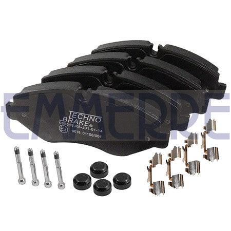PLAQUETTES DE FREIN IVECO DAILY 06> AVANT SANS CAPTEUR 35C14/C16/C18.