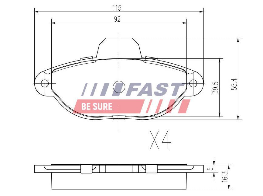 PLAQUETTES DE FREIN FIAT CINQUE / SEICENTO AVANT SANS CAPTEUR.