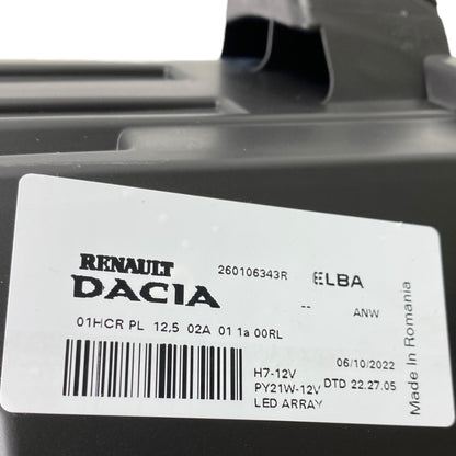 Pièce d'origine Phare avant droit pour Dacia Sandero III Logan III Jogger 260106343R