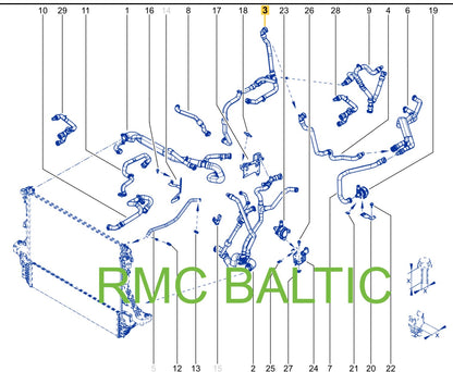 Pièce d'origine Durite de refroidissement pour Renault Master III Opel Movano B Nissan NV400 924000027R