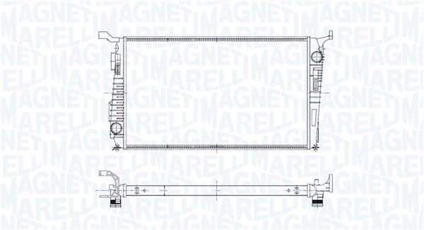 Dessin technique du fabricant — Radiateur de refroidissement moteur — Magneti Marelli 350213225200
