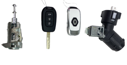 Pièce d'origine Barillet de contact avec jeu de serrures et 2 clés pour Renault Clio V Scenic IV 806010593R