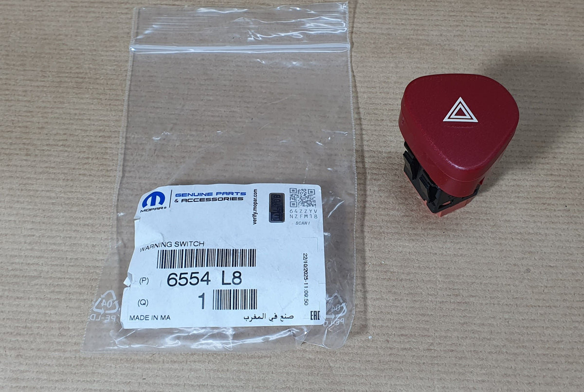 Interrupteur de feux de détresse pour Citroën C3 II — 6554.L8 — vue 1