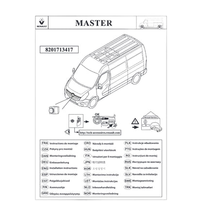 Pièce d'origine Caméra frontale 180 degrés pour Renault Master Opel Movano B Nissan NV400 8201713417