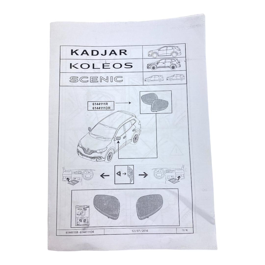 Pièce d'origine Coques de rétroviseur satinées pour Renault Scenic IV Koleos II 7711940768