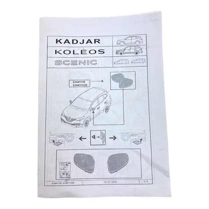 Pièce d'origine Coques de rétroviseur satinées pour Renault Scenic IV Koleos II 7711940768