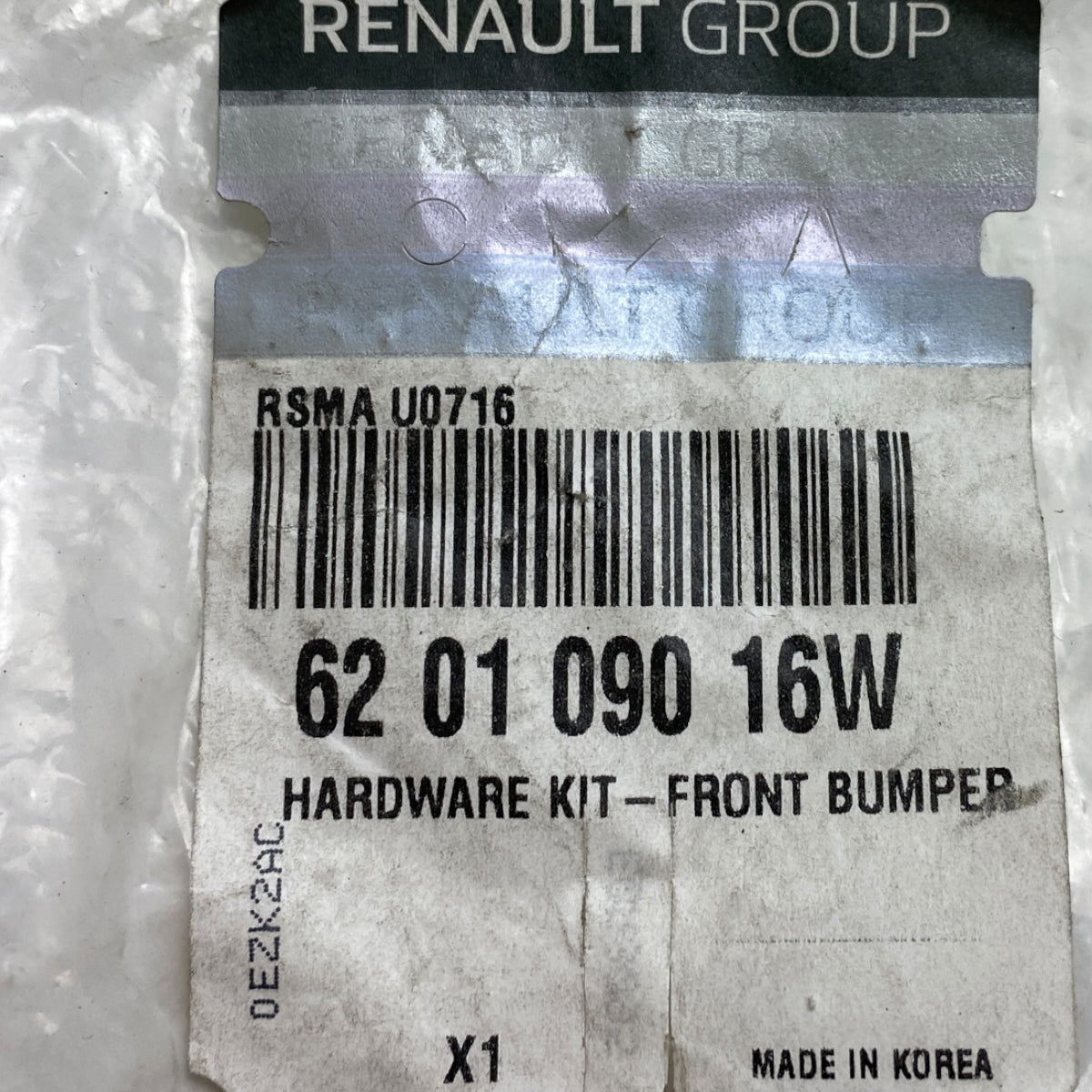 Pièce d'origine Kit de réparation de pare-chocs avant pour Renault Koleos II 620109016W