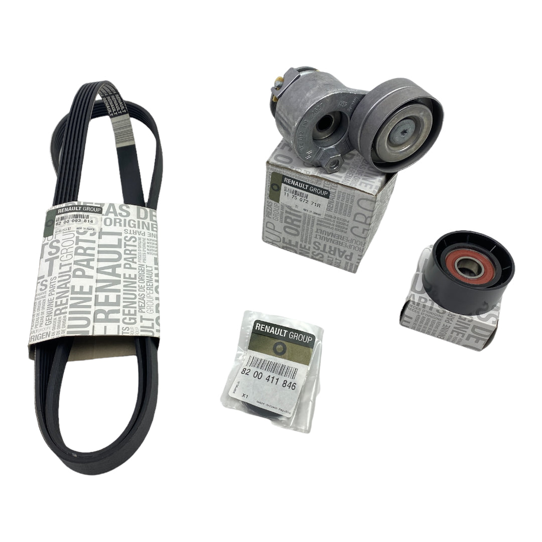 Pièce d'origine Kit galet tendeur de courroie d'accessoires pour Renault 7701477511