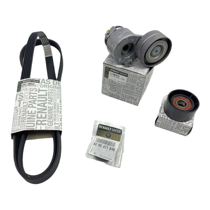 Pièce d'origine Kit galet tendeur de courroie d'accessoires pour Renault 7701477511