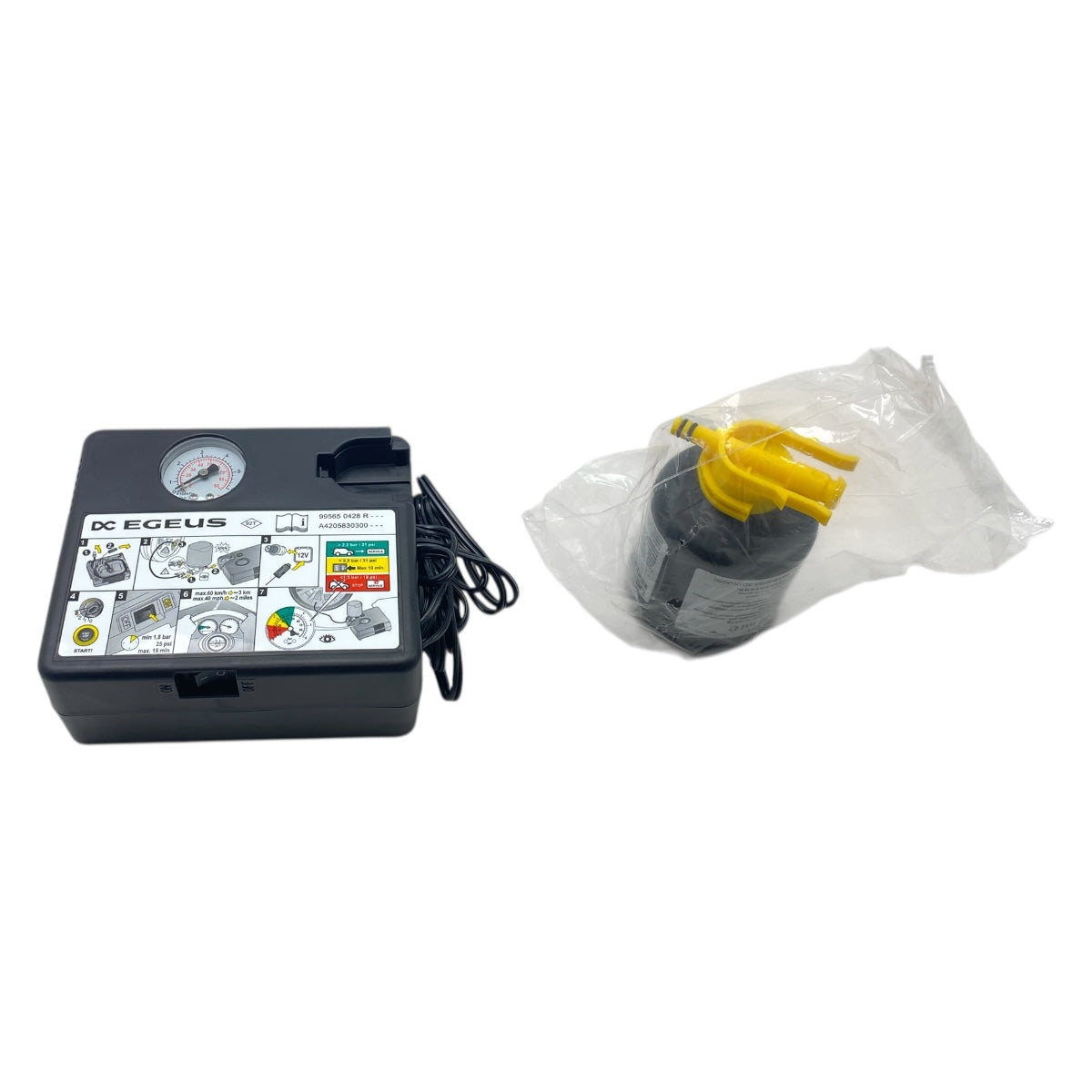 Kit de réparation de roue avec liquide et compresseur 12V neuf d'origine Renault Kangoo III IV 995650428R
