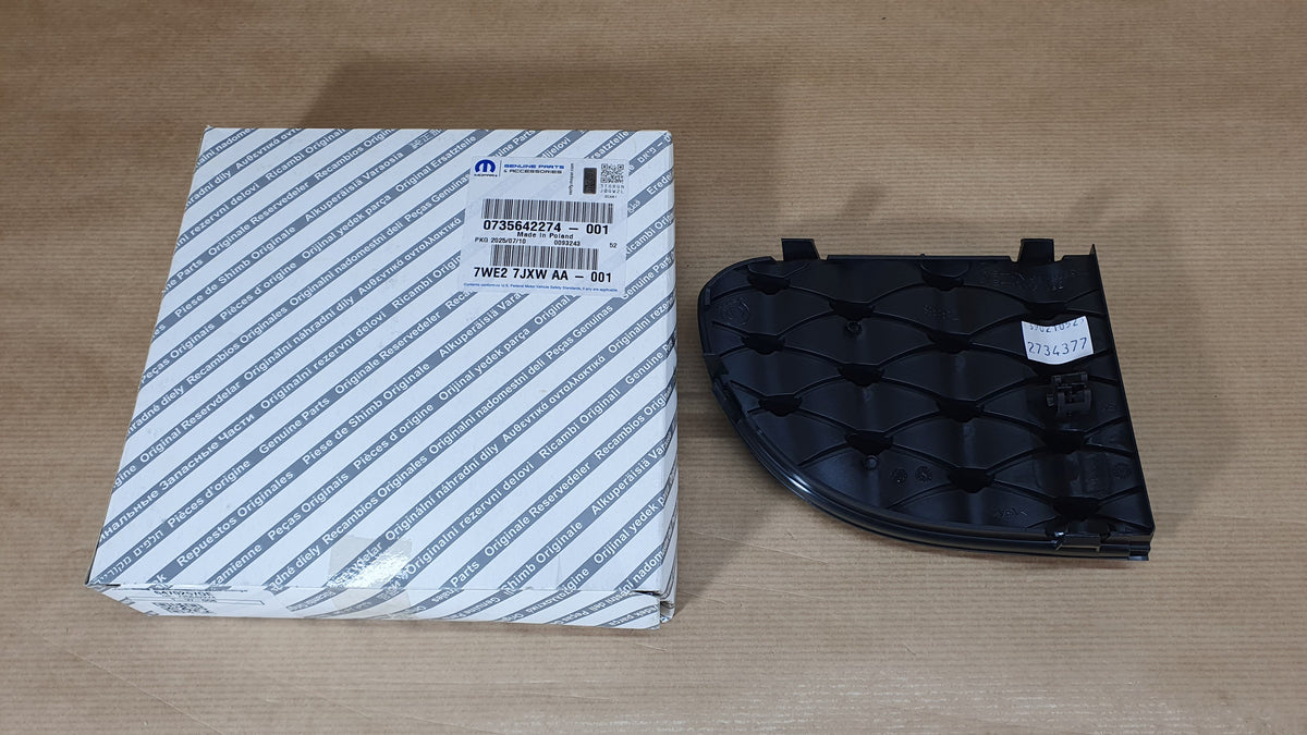 Grille de pare-chocs avant, côté gauche d’origine pour Fiat 500 — 735642274 — vue 2