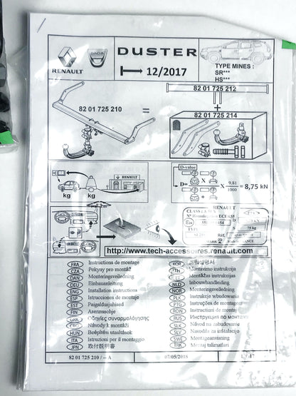 Pièce d'origine boule d'attelage pour Dacia Duster II 8201725214