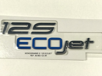 Pièce d'origine emblème logo 125 ECO jet gauche pour Fiat Talento 808931233R