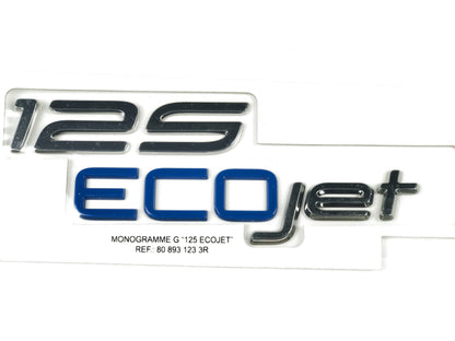 Pièce d'origine emblème logo 125 ECO jet gauche pour Fiat Talento 808931233R
